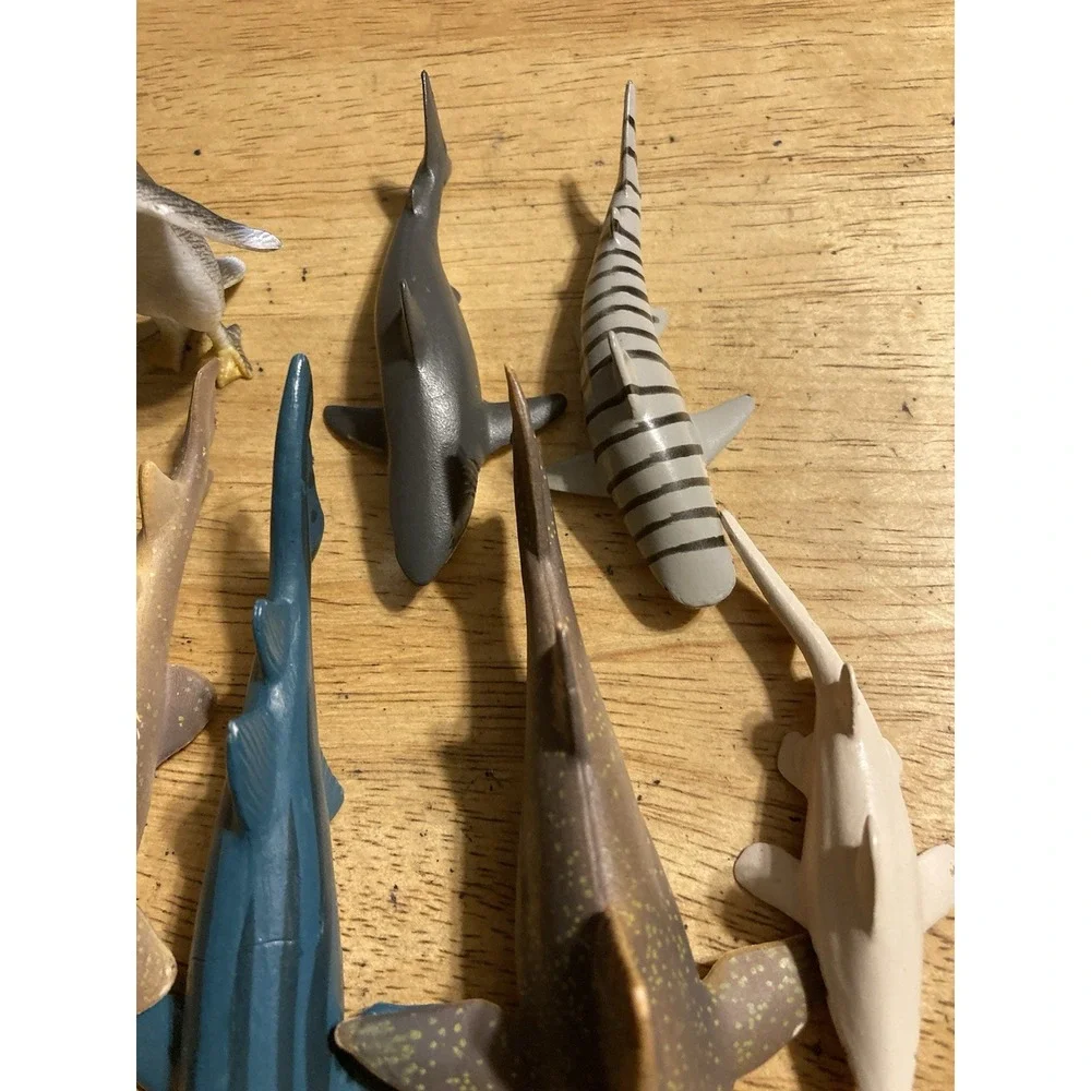 Marine Animal Figure LOT Sharks Octopus Turtle Sting Ray PVC Some vintage